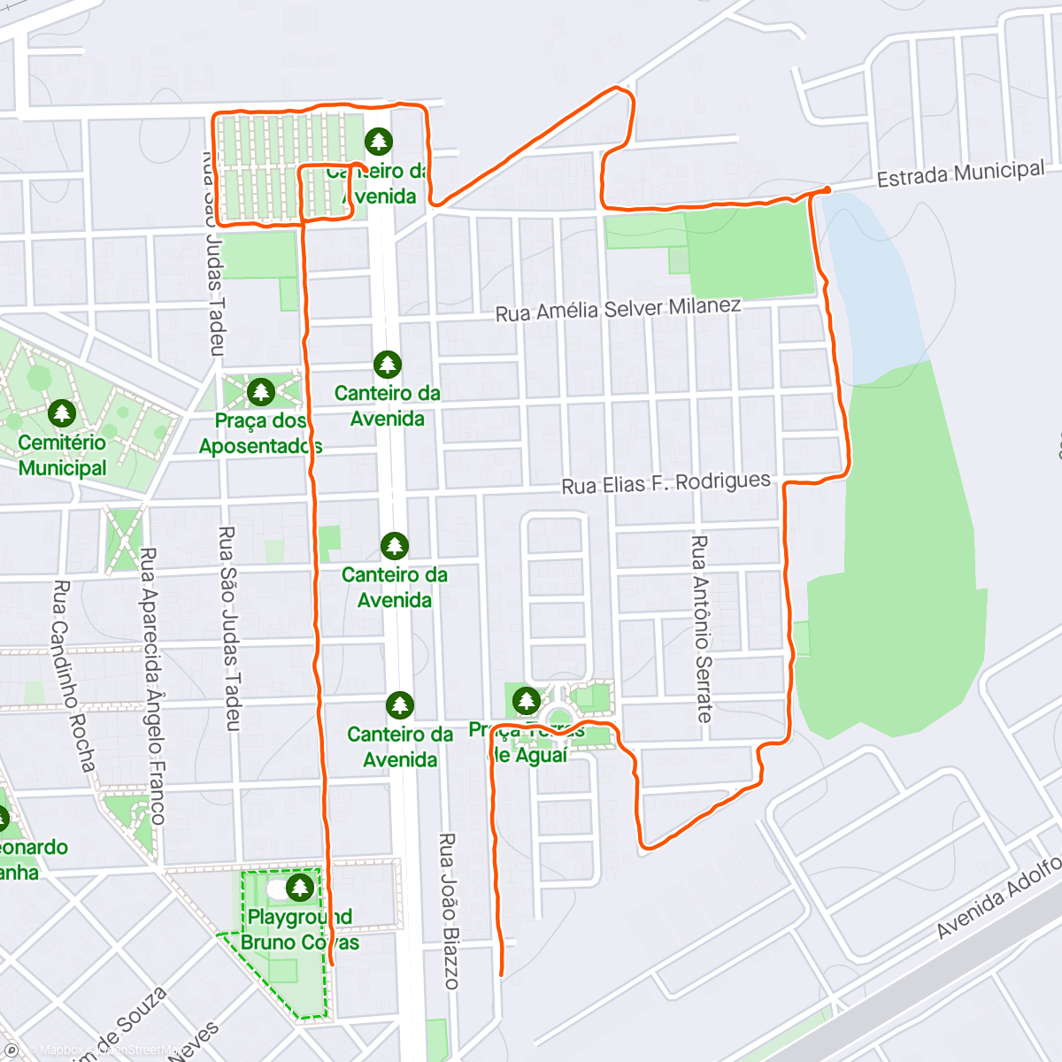 Carte de l'activité Caminhada matinal
