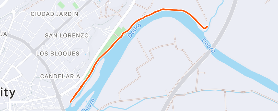 Map of the activity, 5km