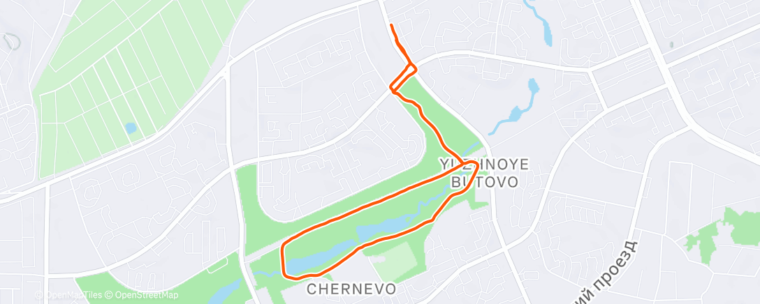 Map of the activity, Morning Run