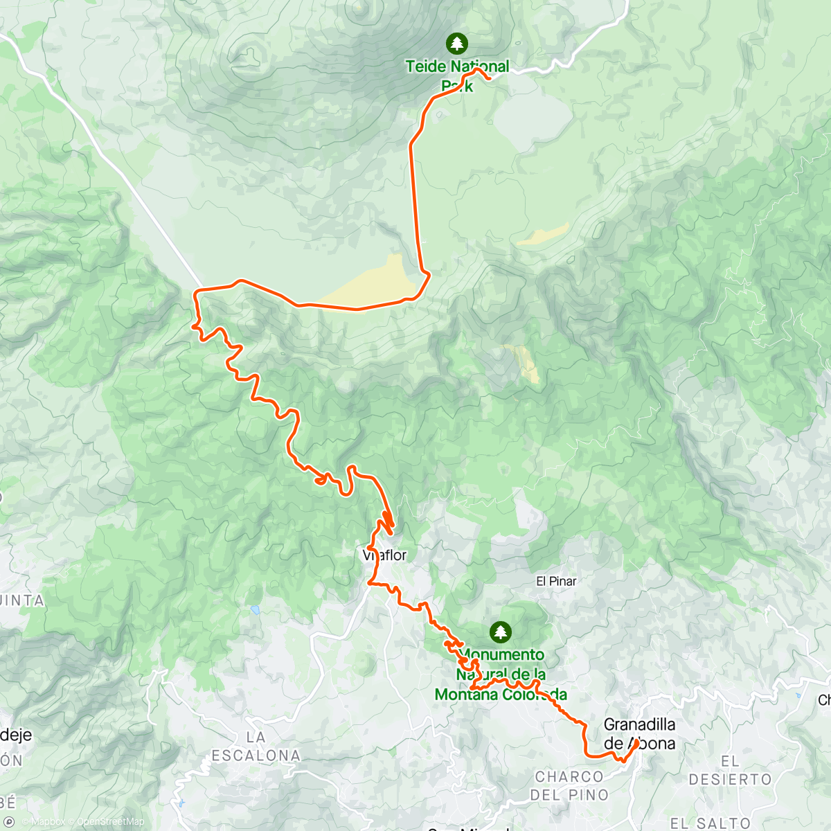 Map of the activity, Granadilla