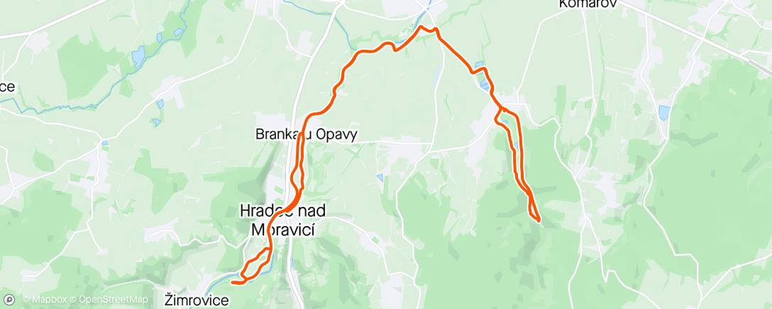 Map of the activity, Svižných 30 km s Kryštůfkem