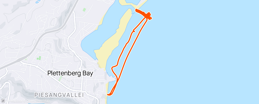 Map of the activity, Morning Kayak.