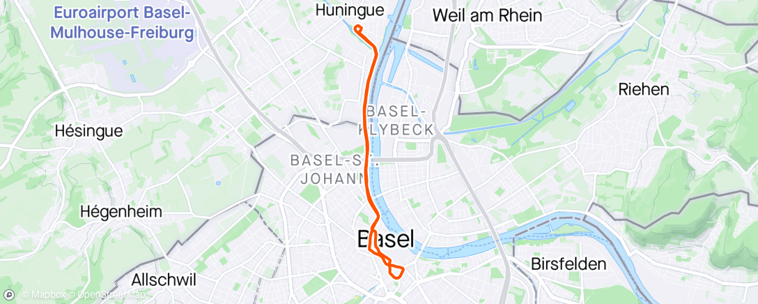 Mapa da atividade, Ptit tour à Basel