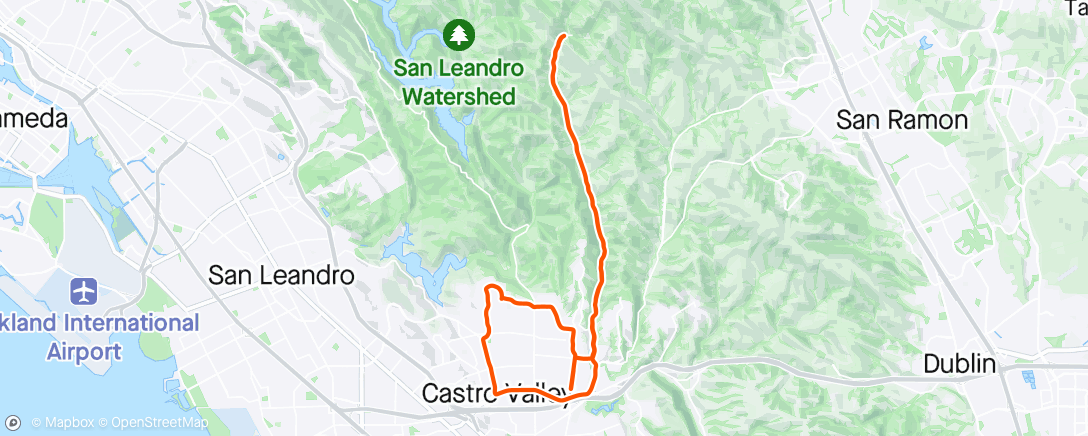Karte der Aktivität „Castro Valley mini Tour with Kenny Ro”