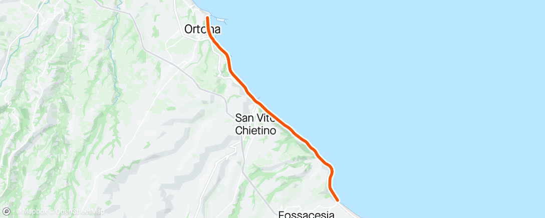 活动地图，ROUVY - Ortona to Fossacesia | Italy