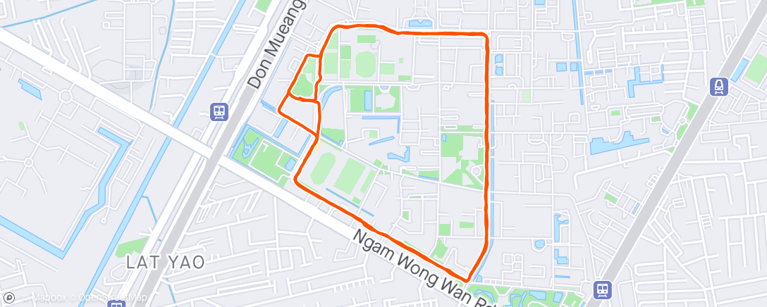 Map of the activity, Recovery run.