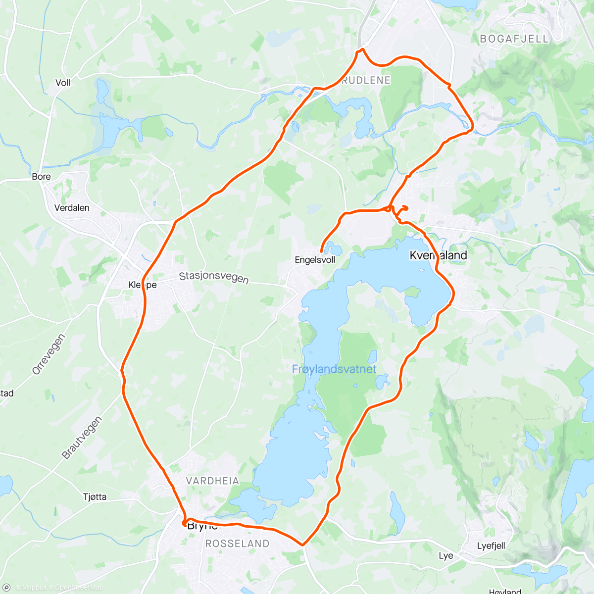 Map of the activity, Morning Ride tirsdag mys CX