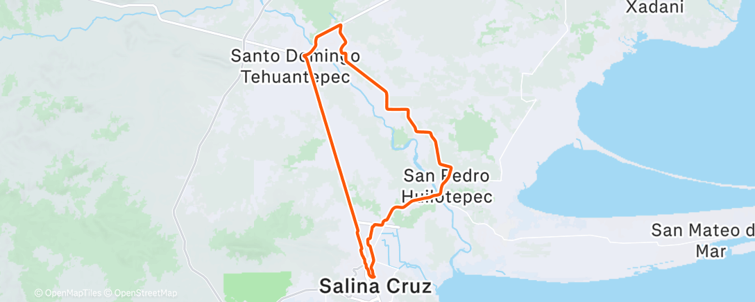 Map of the activity, Ciclismo