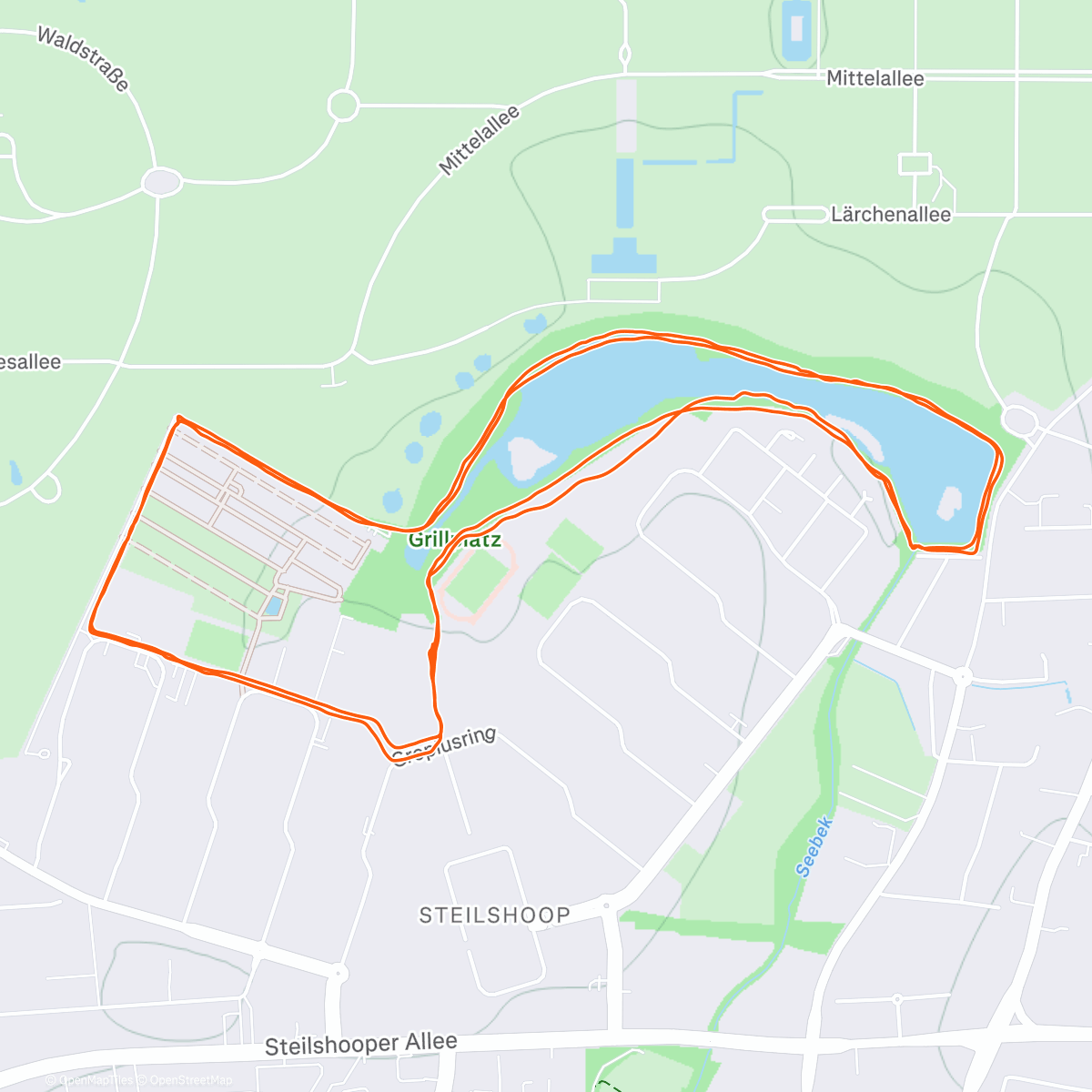 Map of the activity, Bramfelder Winterlauf 2/5