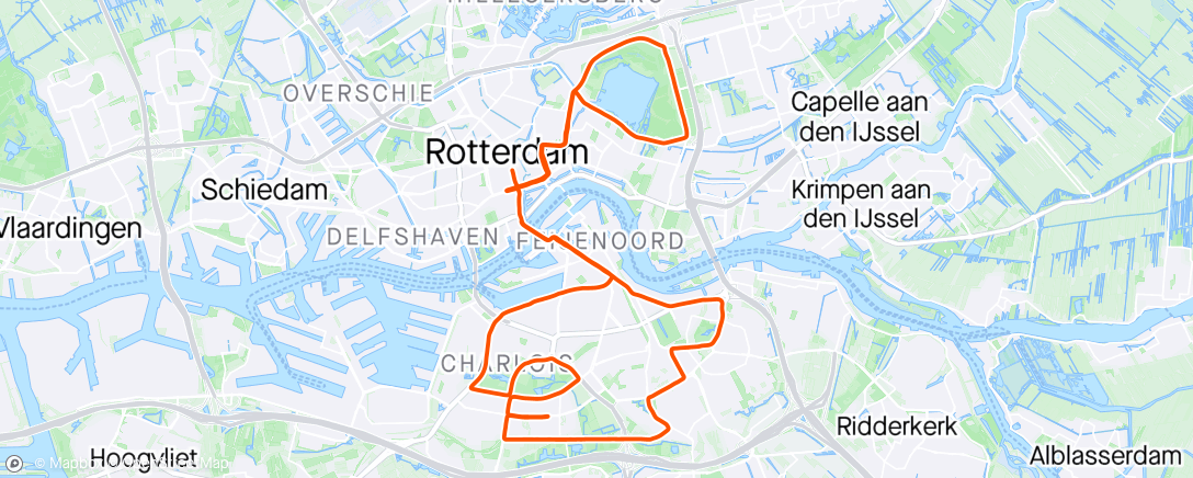 Map of the activity, NN marathon Rotterdam (nr 9)