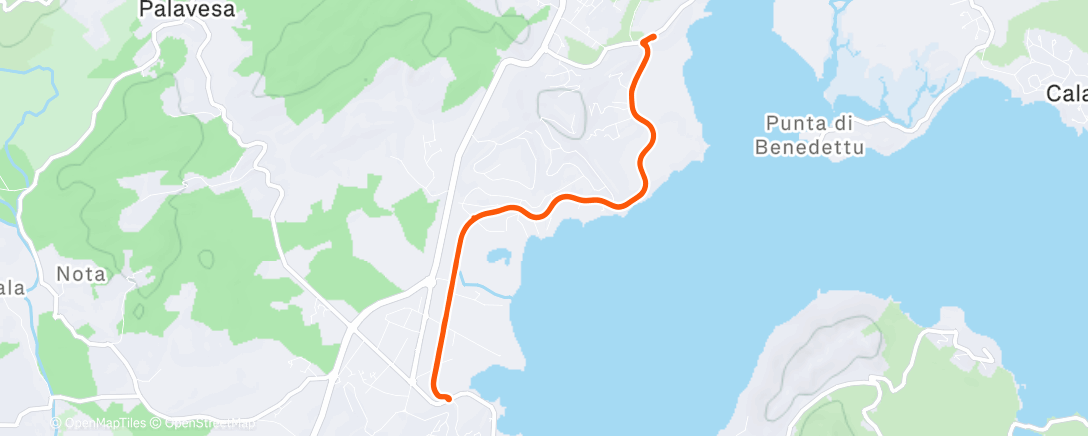 Map of the activity, Last sortie in Corsica 19.12