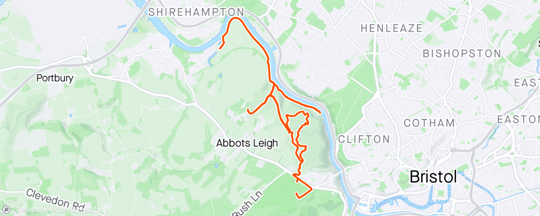 Map of the activity, Leigh Woods Shredding