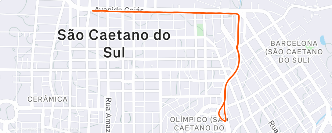 Map of the activity, Evening Walk