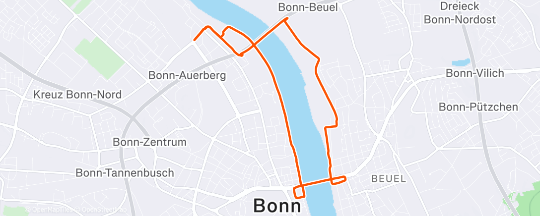 Map of the activity, Lauf am Nachmittag