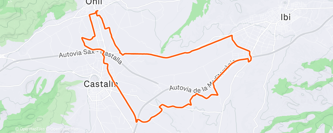 Map of the activity, Long slow run