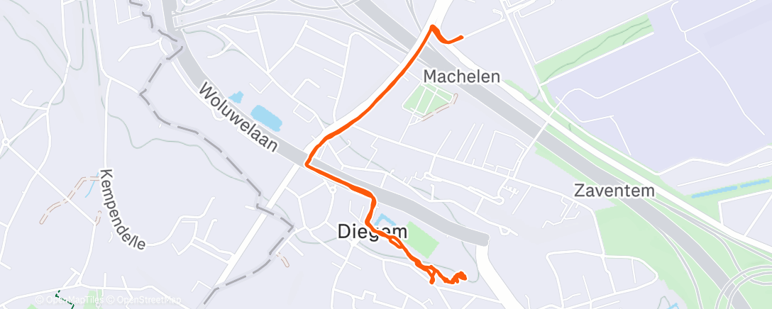 Карта физической активности (Cyclocross Superprestige Diegem)