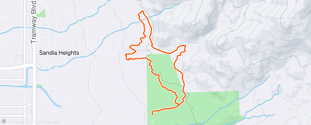 Map of the activity, Afternoon Hike