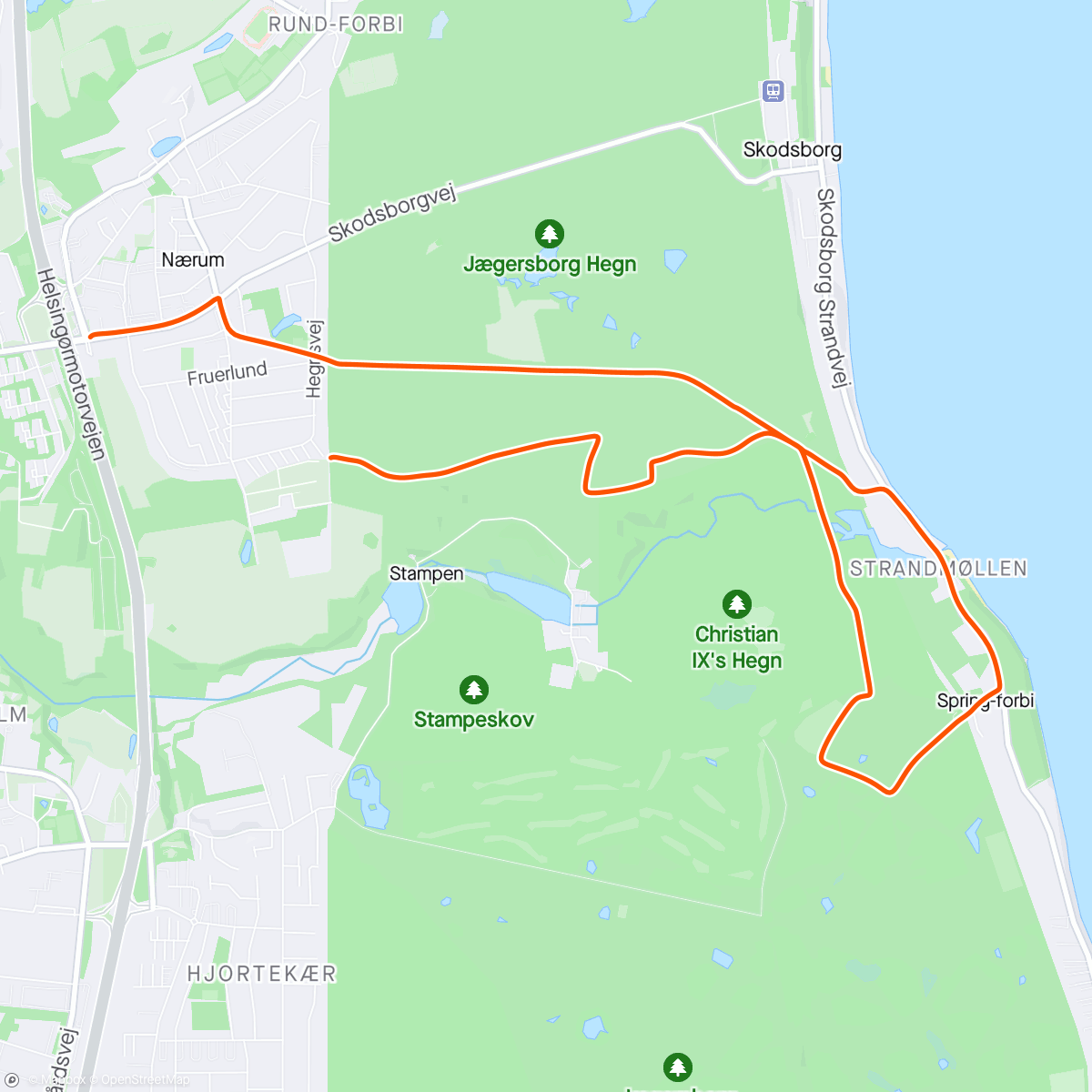 Map of the activity, Family ride in deerpark 🦌