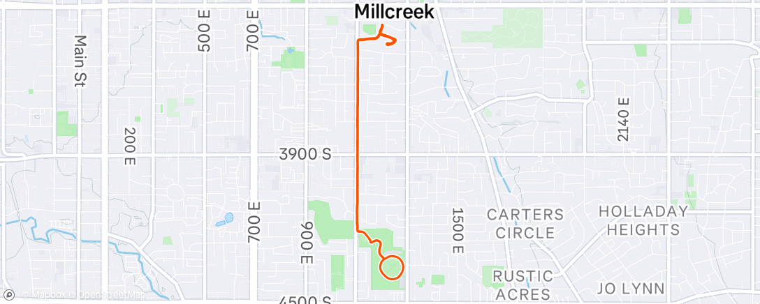 Map of the activity, Easy Run