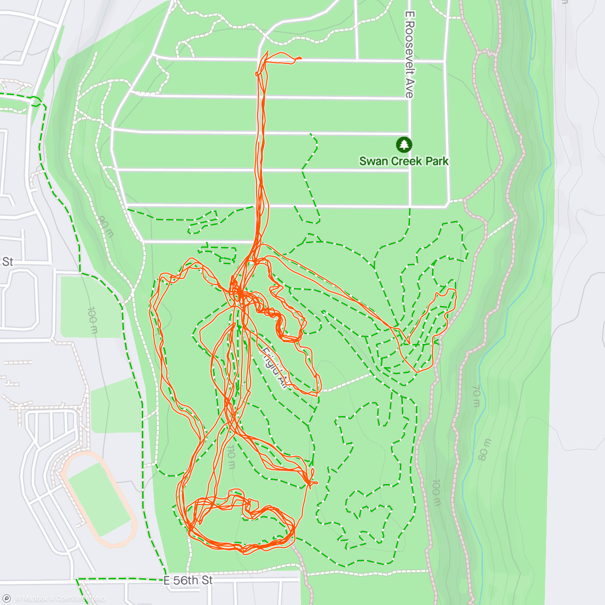 Map of the activity, Evergreen cornering clinic