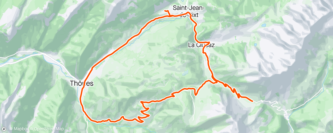 Mapa de la actividad, Col des Aravis + col de la Croix-Fry ⛅