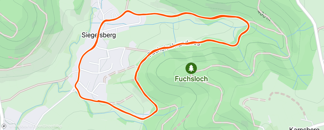 Map of the activity, Abendlauf