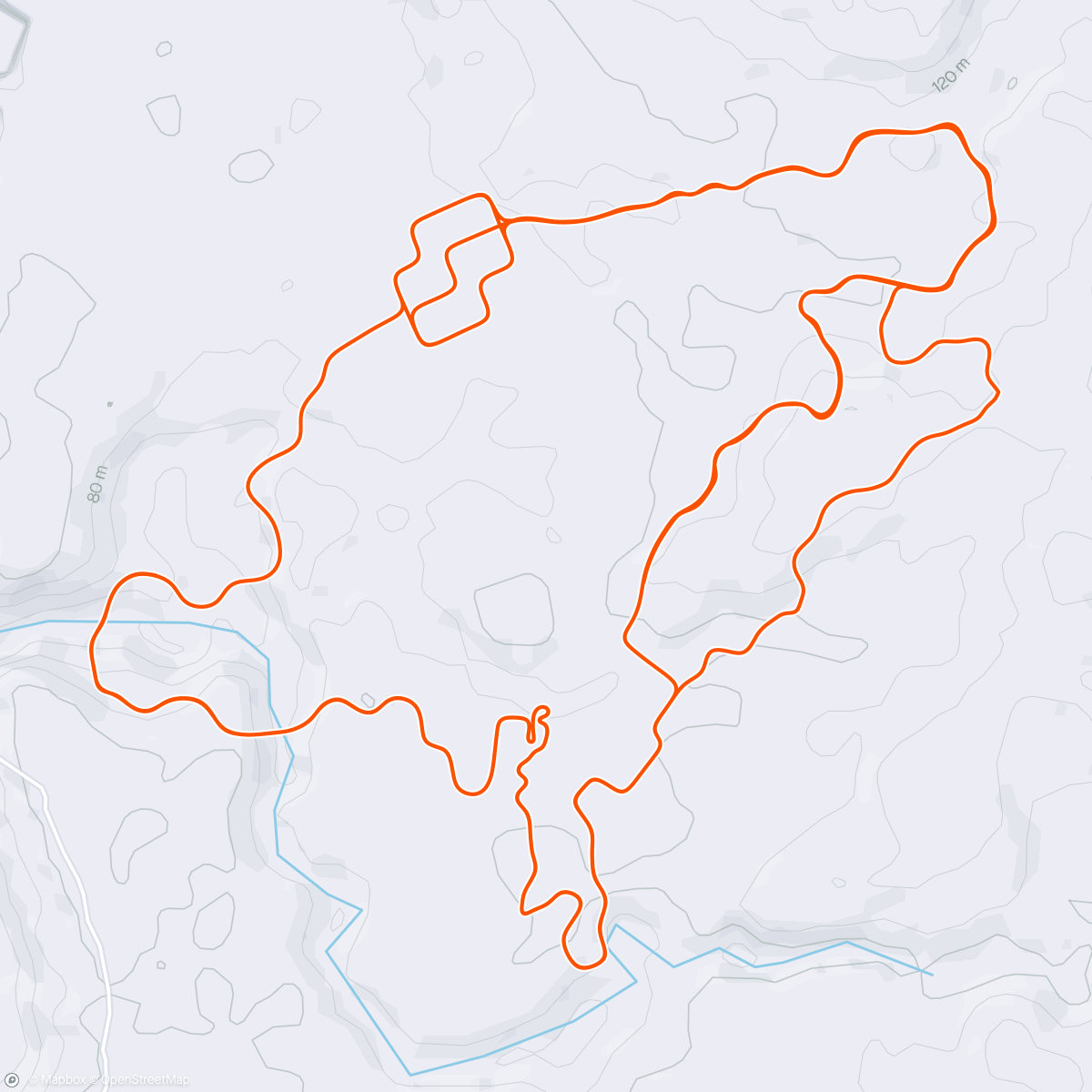 Map of the activity, Zwift - 2x15 FTP Intervals in Makuri Islands