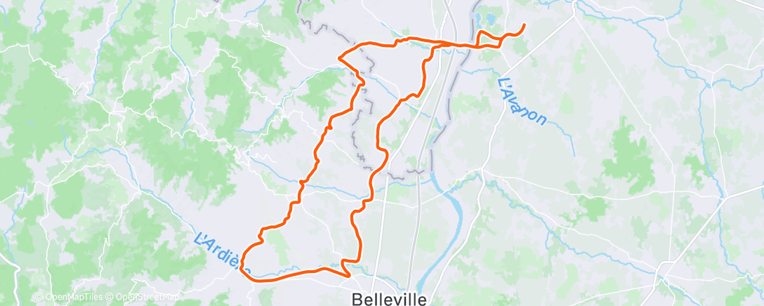 Map of the activity, Sortie duo avec Simon Beau soleil hivernal