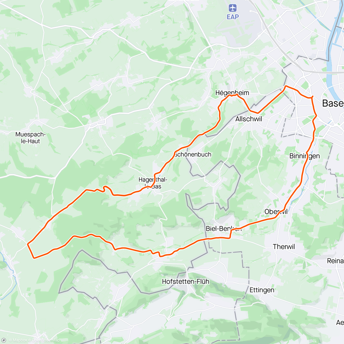 Map of the activity, Hagenthal-vals