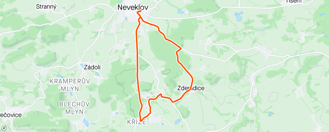 Map of the activity, Výklus před zitrejimi 7pohori Jizerky