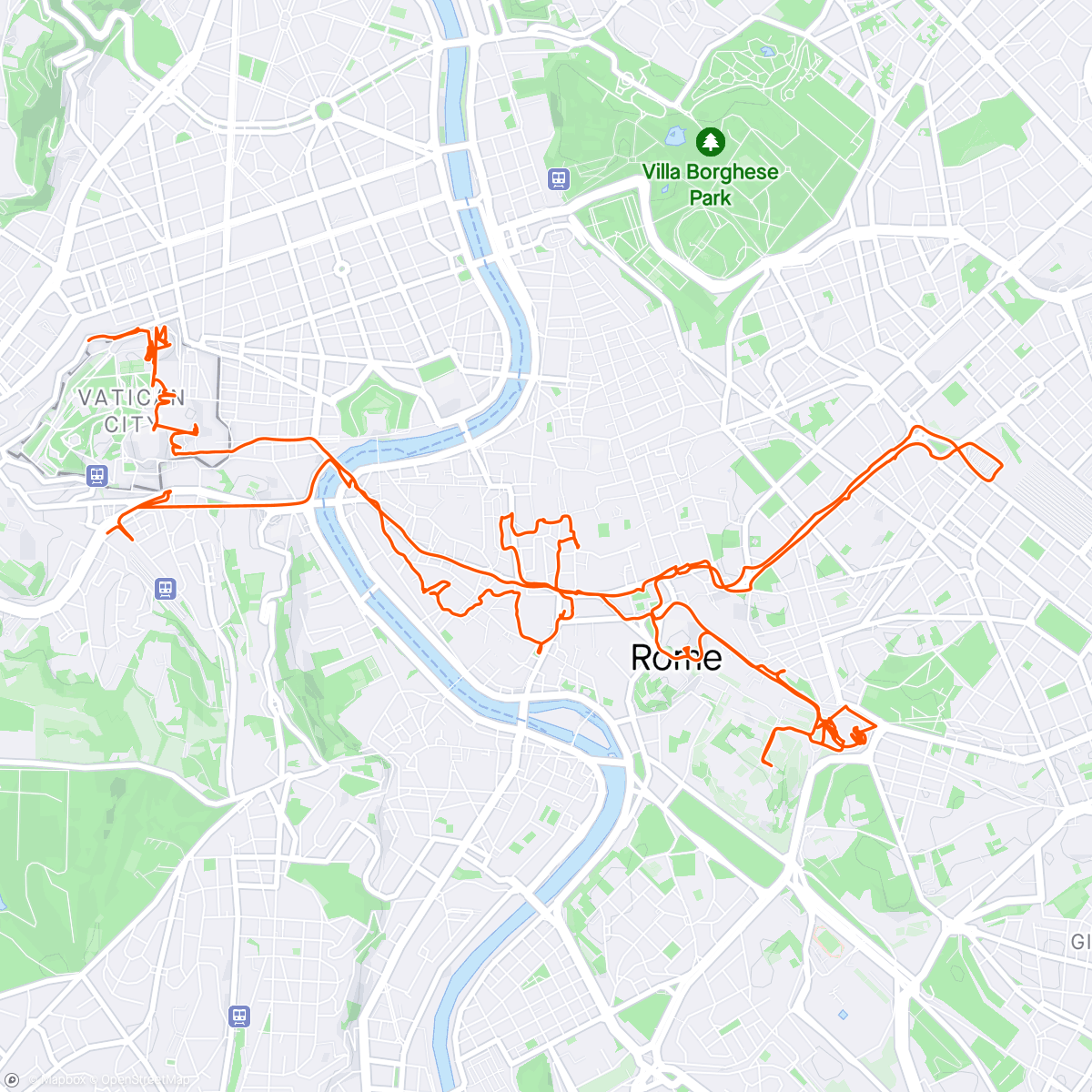 Map of the activity, Vatican, Rome + bus drive