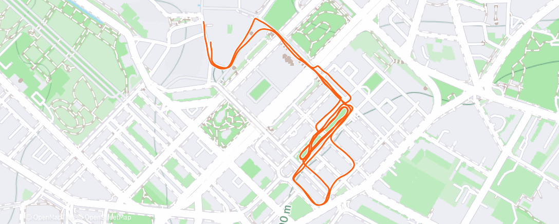 Map of the activity, Echauffement Escalade
