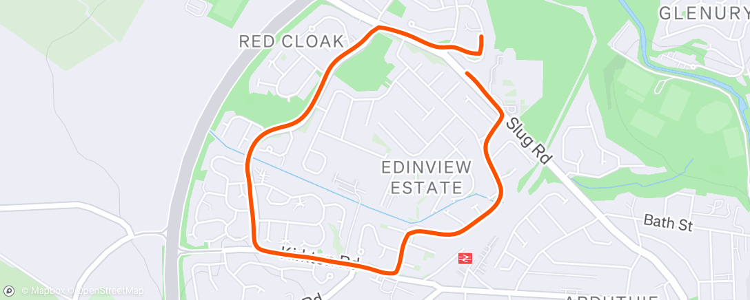 Map of the activity, Morning Run