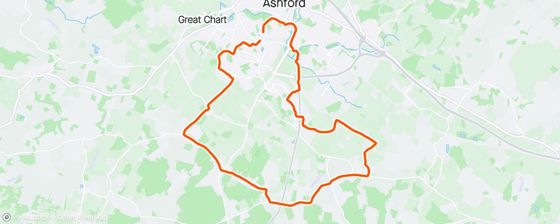 Map of the activity, Bromley Green Circuit
