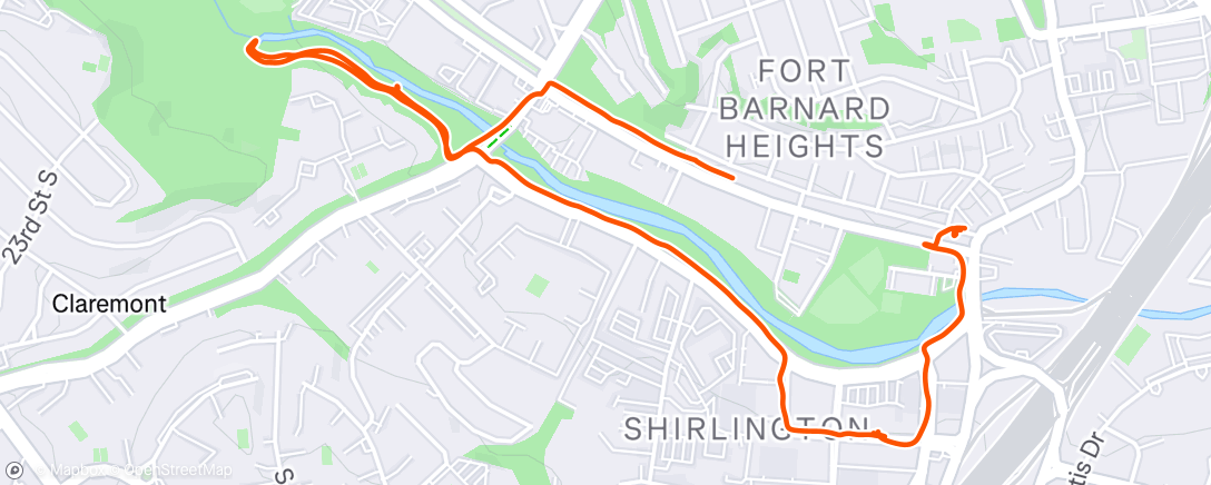 Map of the activity, Evening Walk
