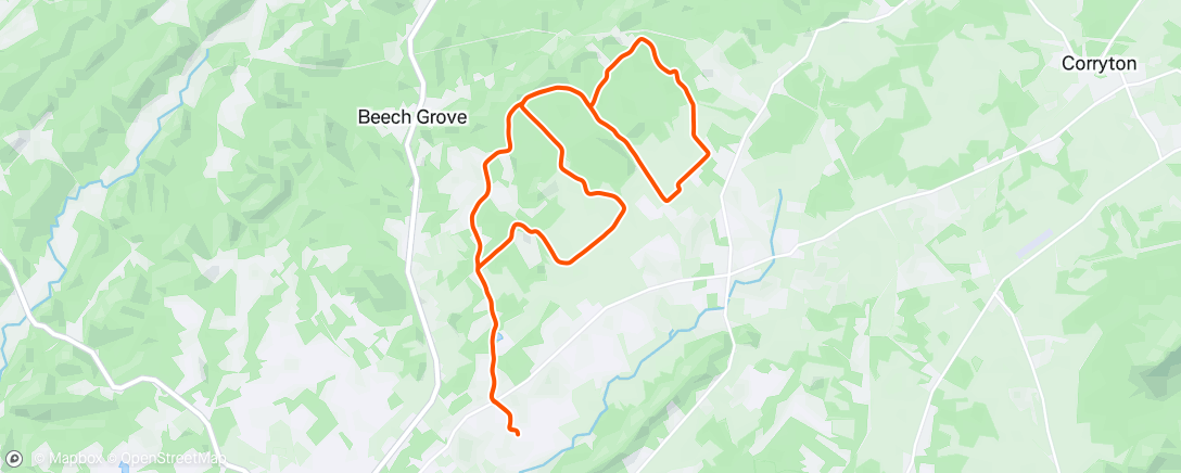 Map of the activity, Evening Ride