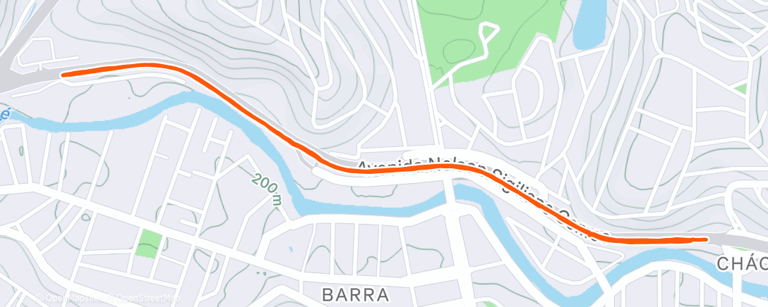 Map of the activity, Corrida matinal