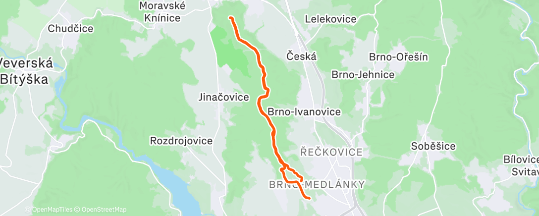 Карта физической активности (Tradiční Vánoční běh)