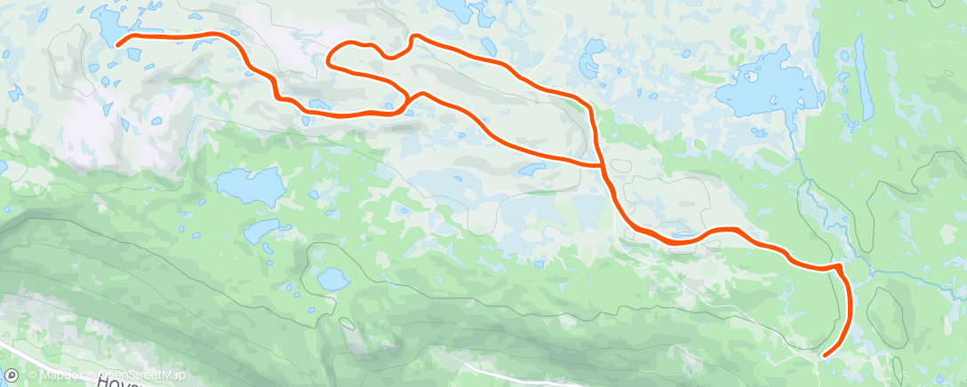 Map of the activity, Nyset & Kalveskallen