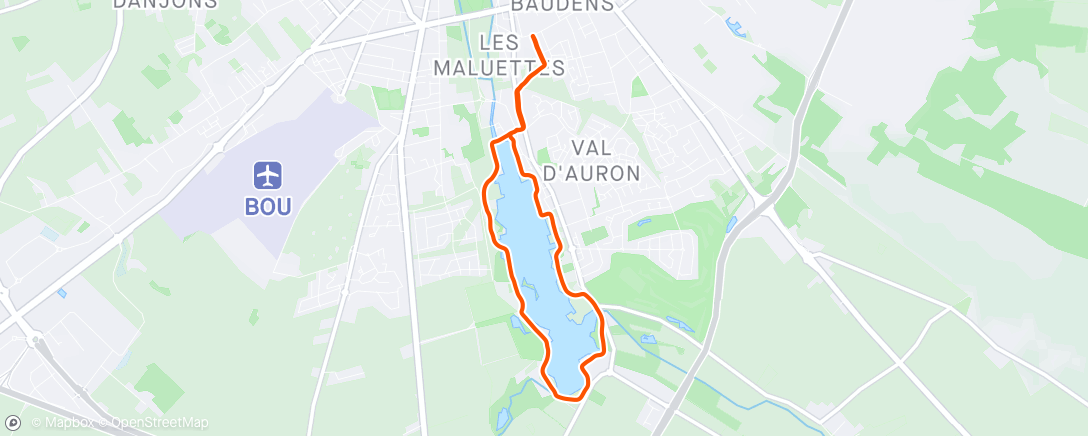 Map of the activity, Tour du Lac