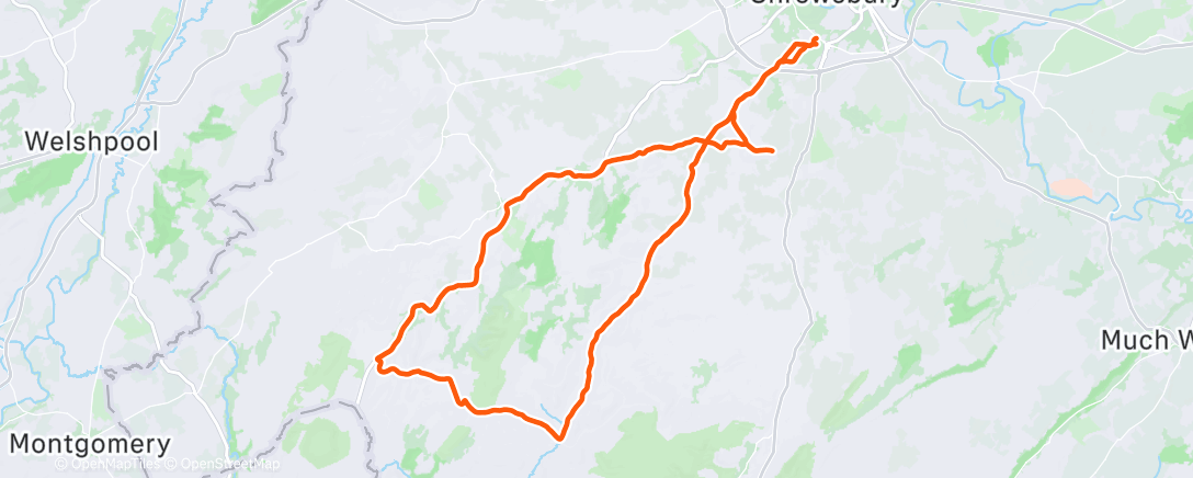 Map of the activity, Afternoon Ride