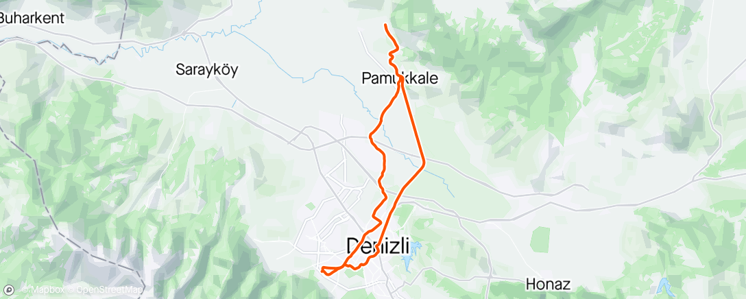 Map of the activity, Pamukkale Sürüşü