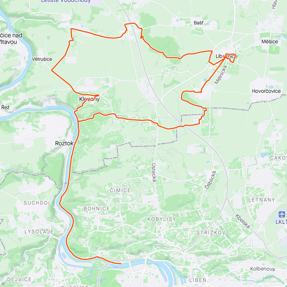 Mapa da atividade, Gravel Ride