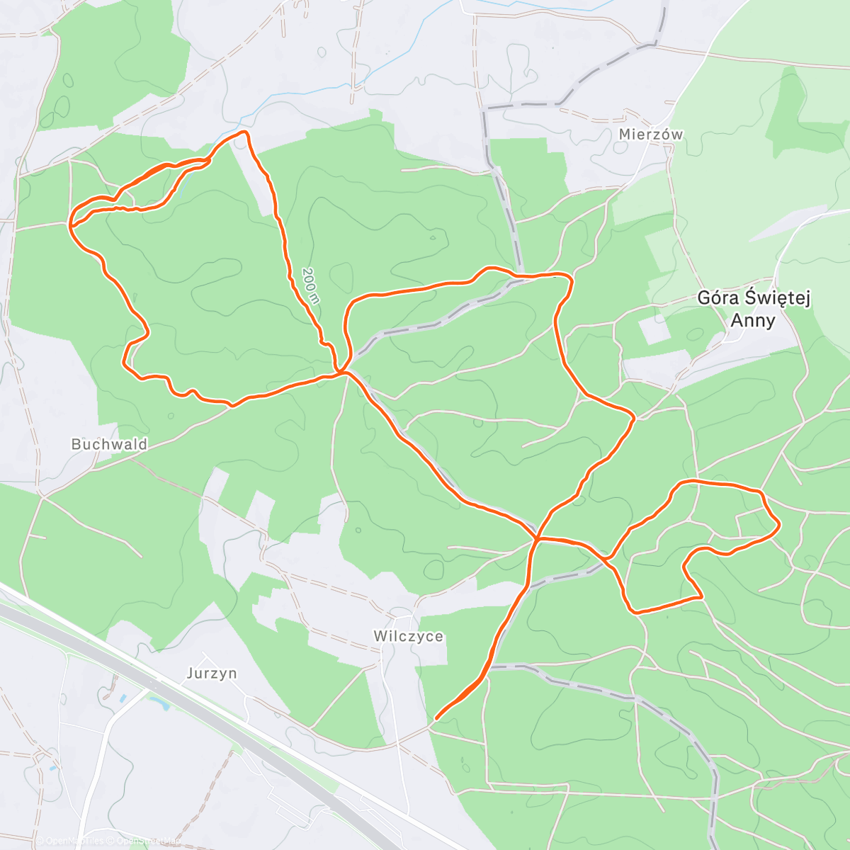 Map of the activity, Górki