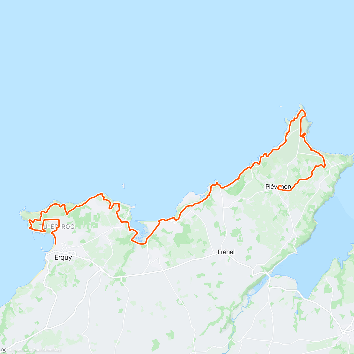 Map of the activity, Trail entre Landes & Bruyères -Erquy