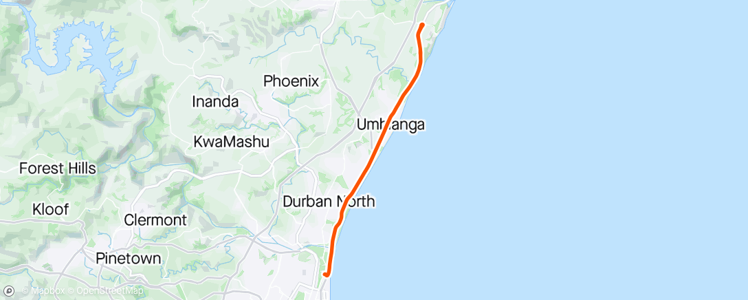 Mappa dell'attività FulGaz - IRONMAN 70.3 Durban