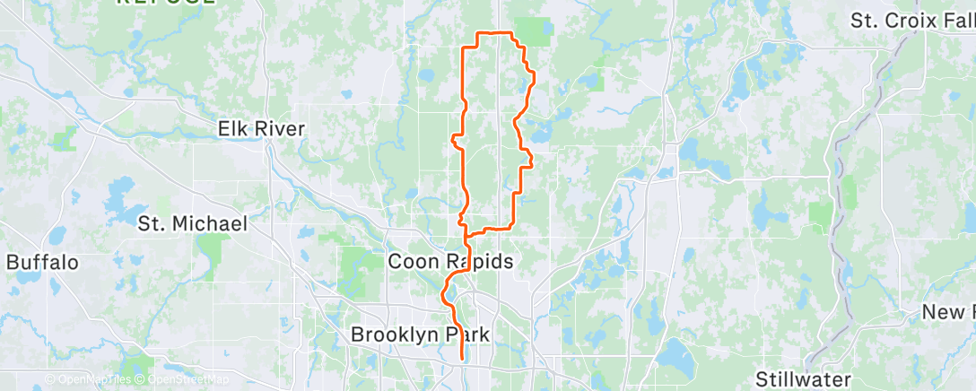 Map of the activity, Morning Ride