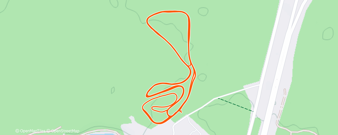 Map of the activity, Северный лыжный заезд (вечер)