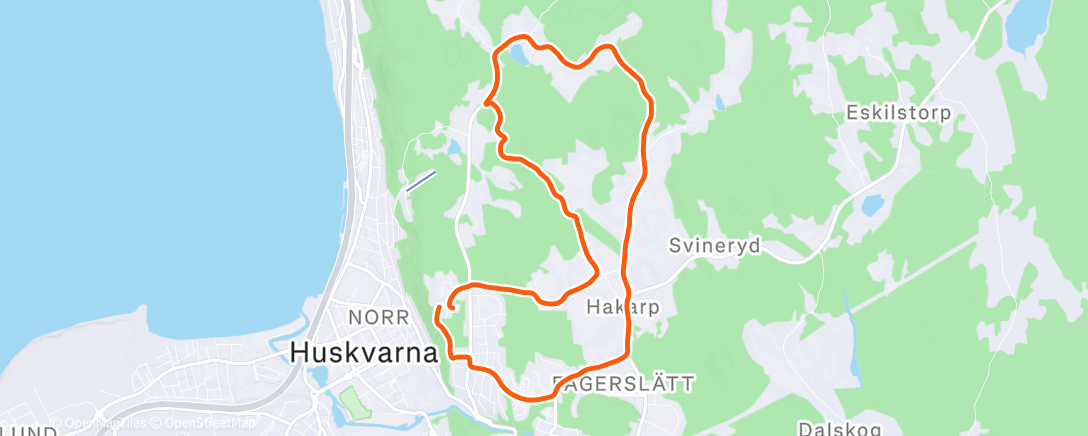 Map of the activity, Lunch Run