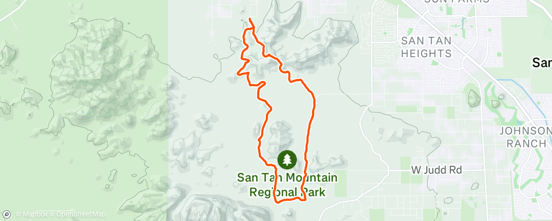 Map of the activity, Morning Trail Run